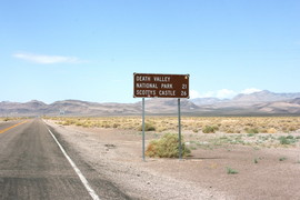 [Approaching Scotty's Castle]