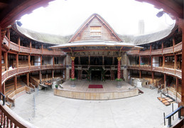 [Globe Theatre, interior]