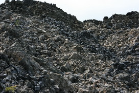 [Rock Layers--Pumice, Obsidian, More Pumice]