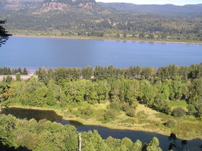 [Small Peninsula of Land between Gorge and River]