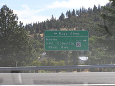 [Turning Onto the Historic Highway West of Hood River]