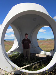 [Kid Inside a Fiberglass Rotor Cap]