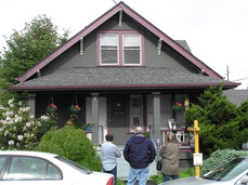 [Front of House; Vern, David and Maggie]