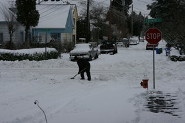 [Neighbor Plowing the Street]