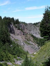 [Looking Up the Creek that Watered the Flowers]