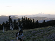 [Sisters and Jefferson at Dusk]